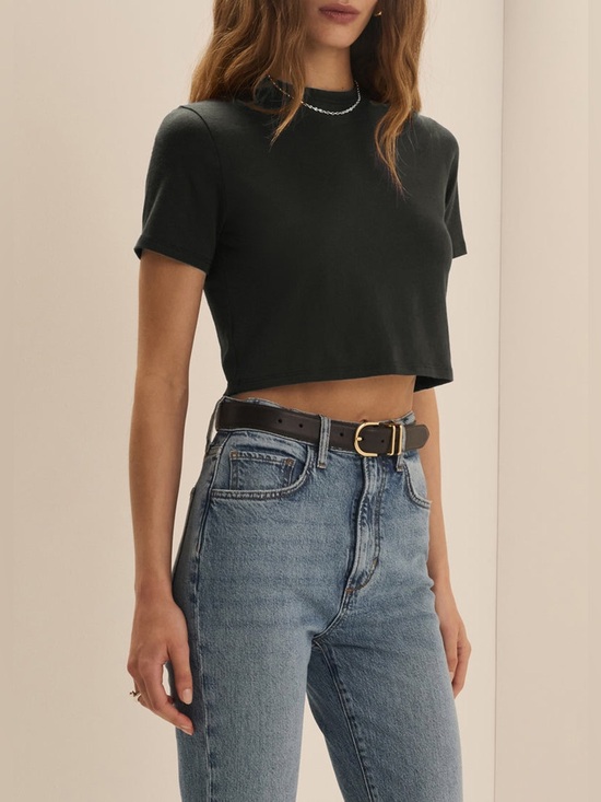 Favorite Daughter Tops - Favorite Daughter The Laura Crop Top Black Size S NWOT